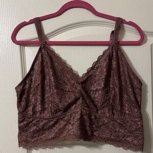 Torrid 3X Unlined Lace Bralette in Mauve Pink